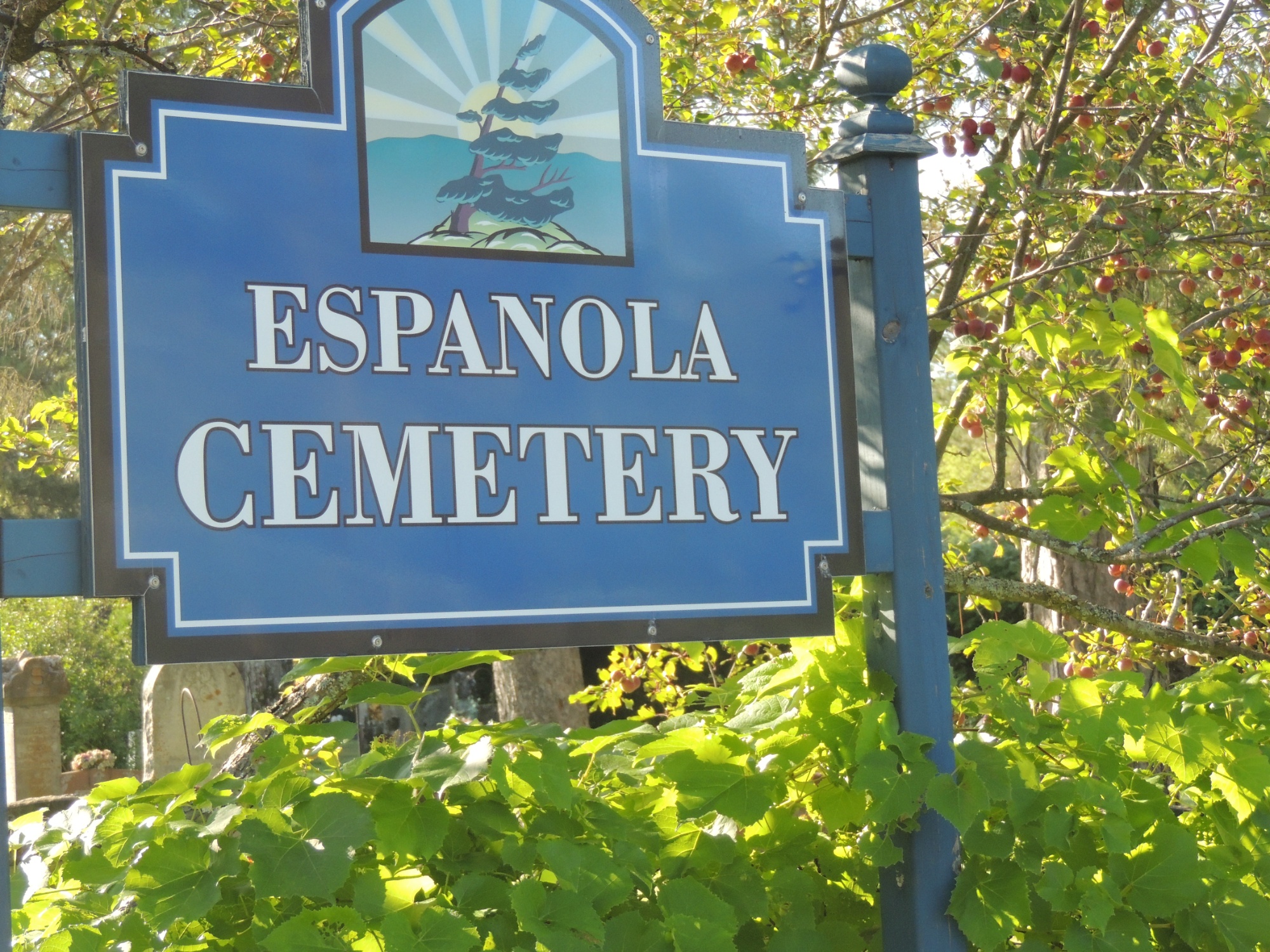 photo of cemetery entrance sign