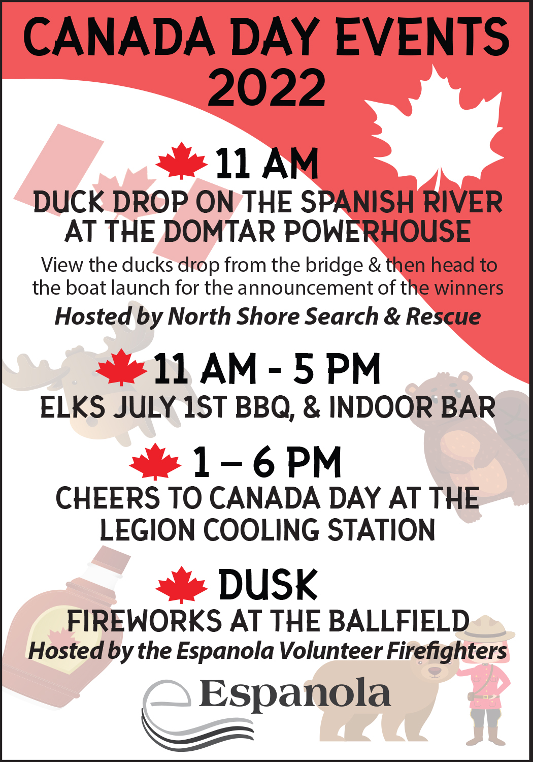 schedule of canada day events